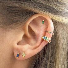 Load image into Gallery viewer, HALEY GREEN GOLD EARRINGS