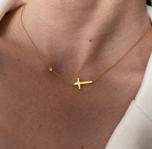 Patricia Cross Gold Necklace