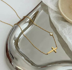 Patricia Cross Gold Necklace