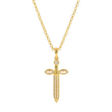 Load image into Gallery viewer, SWORD DAGGER GOLD NECKLACE