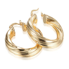Load image into Gallery viewer, RIANNA TUBE GOLD HOOPS