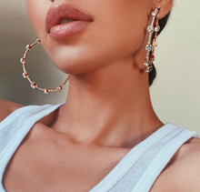 Load image into Gallery viewer, SASSY DIAMOND HOOPS