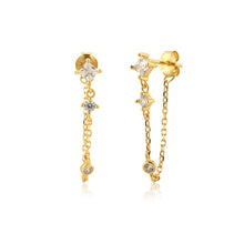 Load image into Gallery viewer, ELENA DROP GOLD EARRINGS