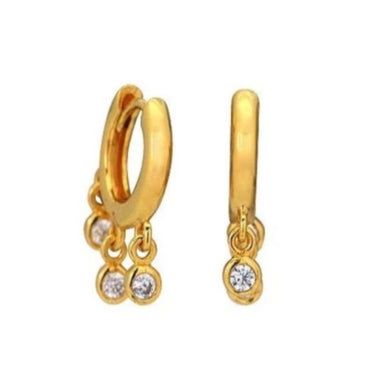 WHITE OASIS GOLD EARRINGS